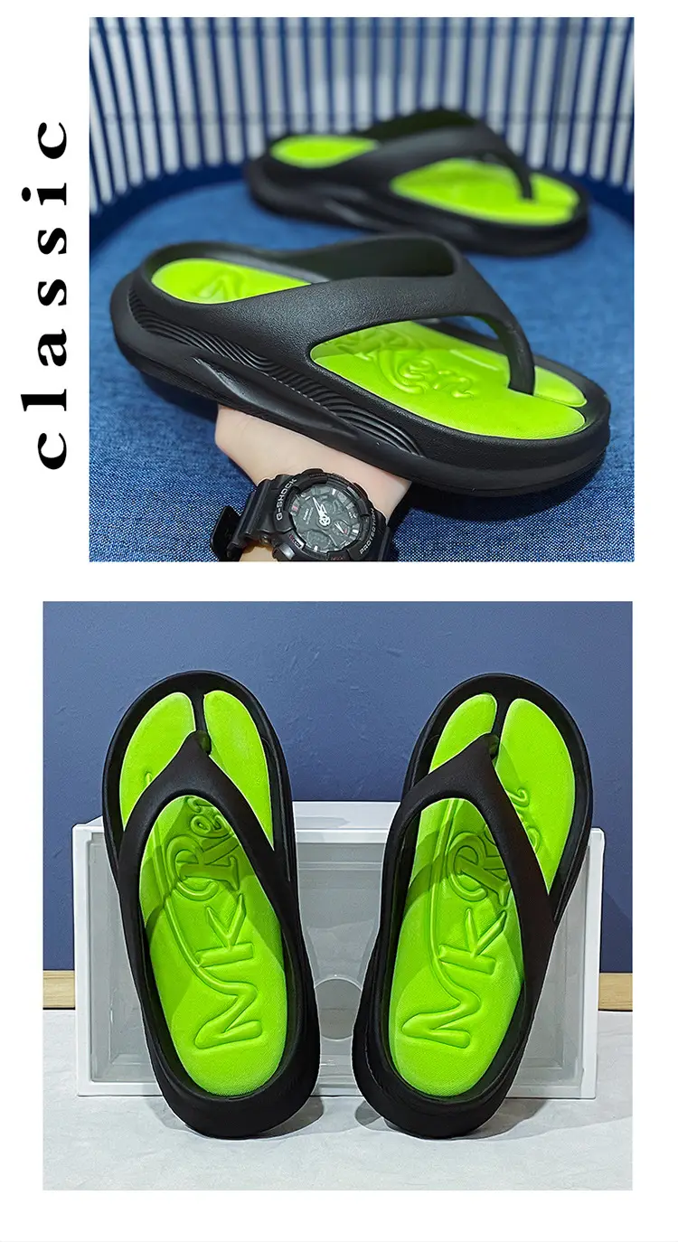 2024 Green Flip Flops for Men Beach Wear — feature 15