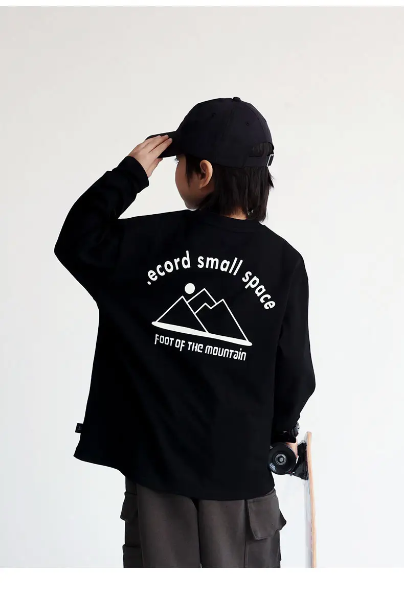 Boys Long Sleeve Printed T-Shirt Black 2024 — feature 16