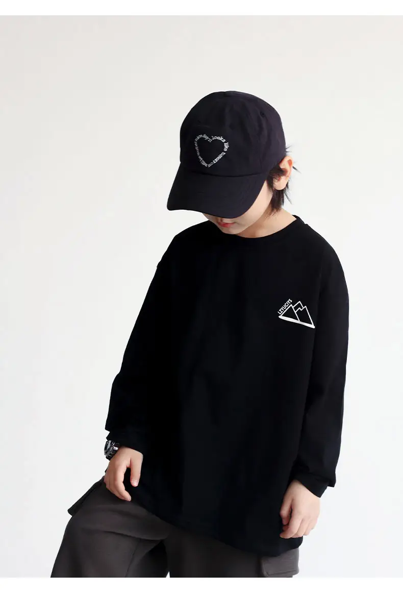 Boys Long Sleeve Printed T-Shirt Black 2024 — feature 17
