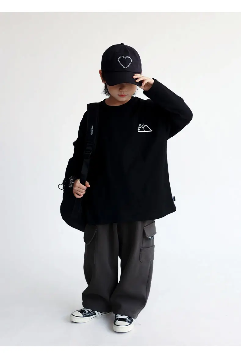 Boys Long Sleeve Printed T-Shirt Black 2024 — feature 20
