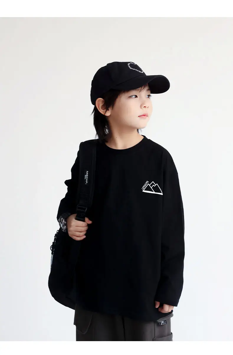 Boys Long Sleeve Printed T-Shirt Black 2024 — feature 23