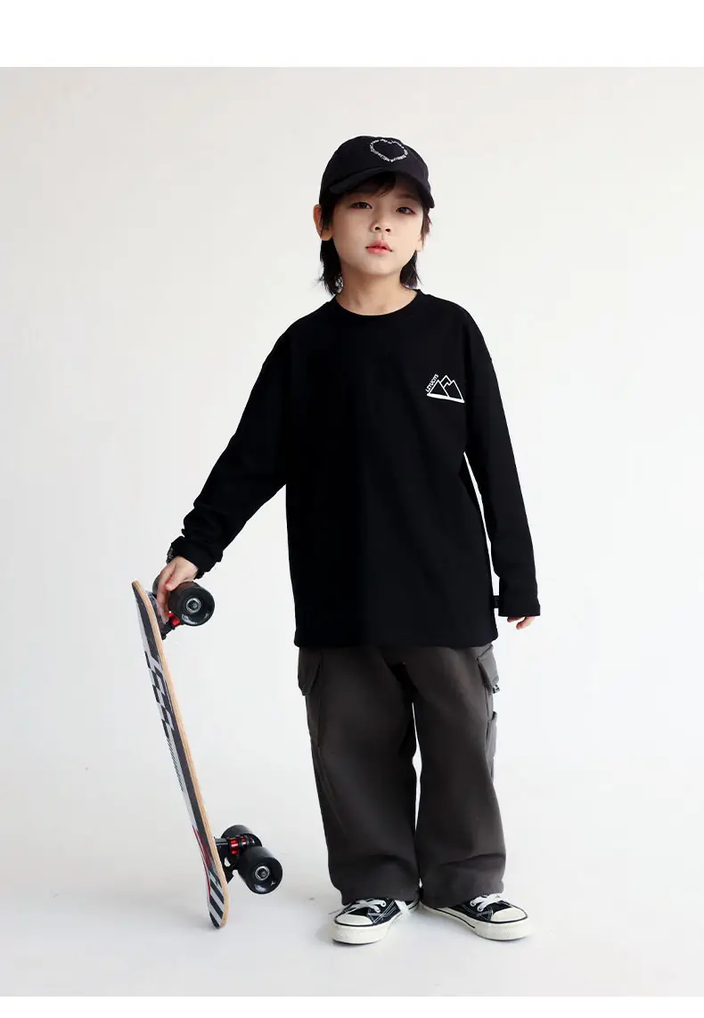 Boys Long Sleeve Printed T-Shirt Black 2024 — feature 24