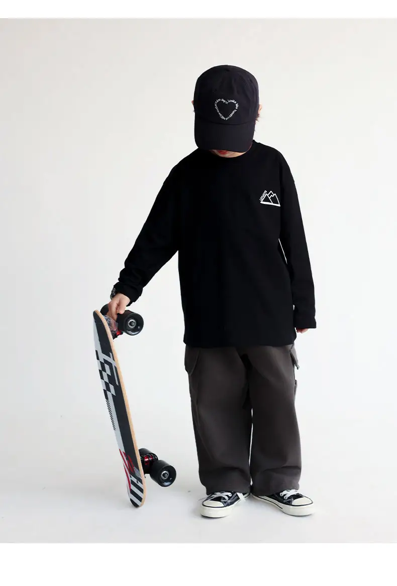 Boys Long Sleeve Printed T-Shirt Black 2024 — feature 25