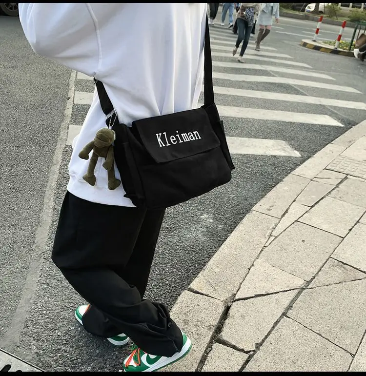 Men's Canvas Shoulder Bag K-Style Crossbody — feature 10