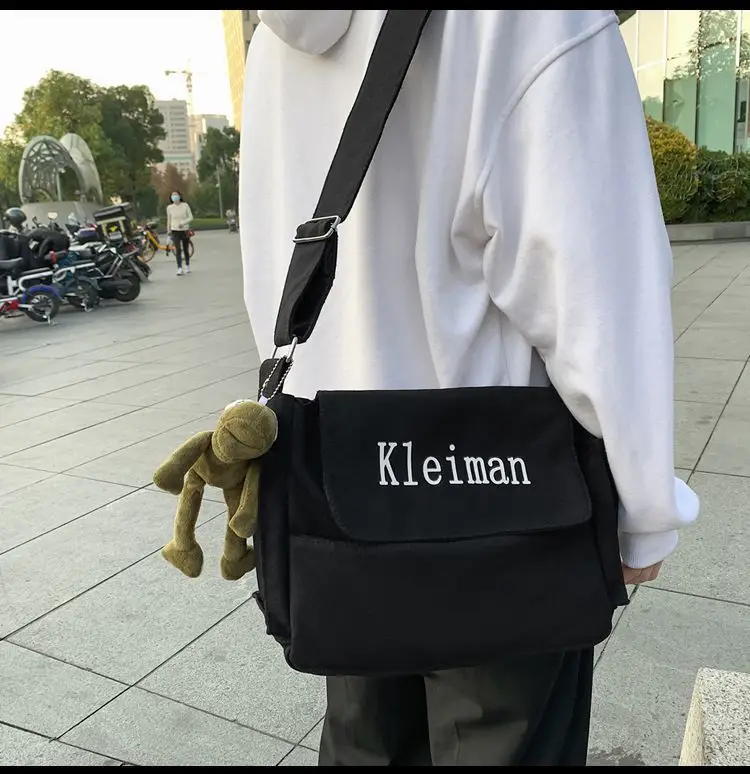 Men's Canvas Shoulder Bag K-Style Crossbody — feature 13