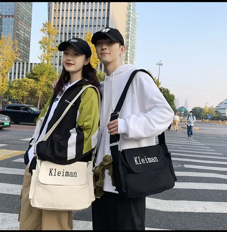 Men's Canvas Shoulder Bag K-Style Crossbody — feature 14
