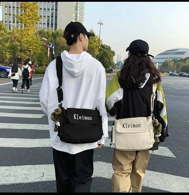 Men's Canvas Shoulder Bag K-Style Crossbody — feature 18