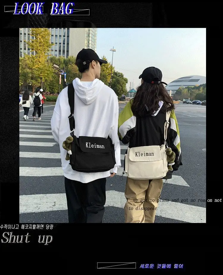 Men's Canvas Shoulder Bag K-Style Crossbody — feature 2
