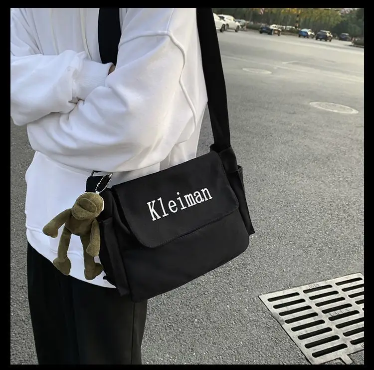 Men's Canvas Shoulder Bag K-Style Crossbody — feature 6