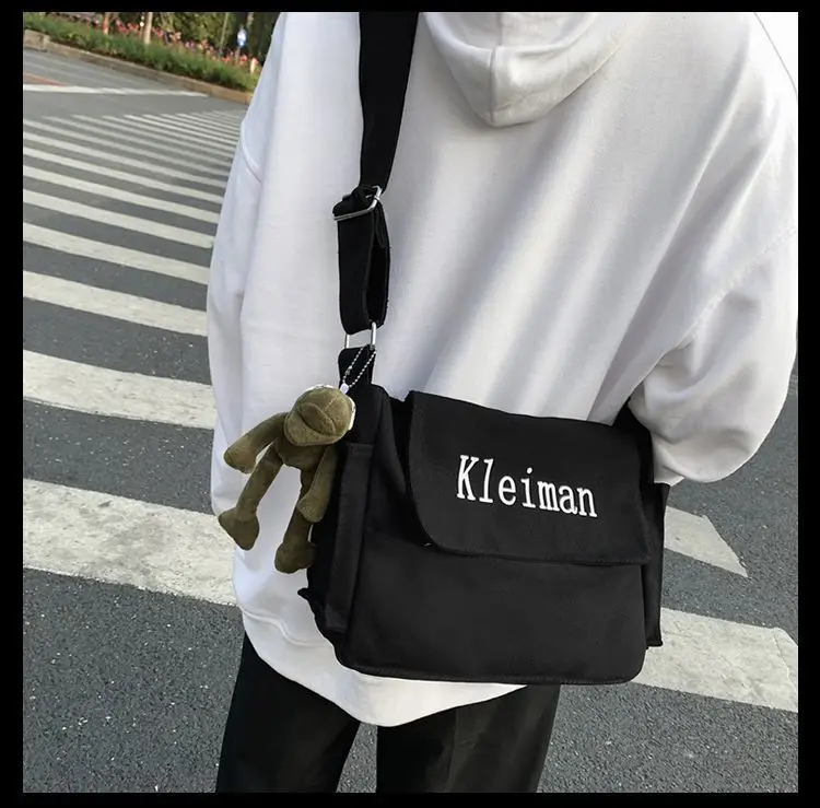 Men's Canvas Shoulder Bag K-Style Crossbody — feature 7