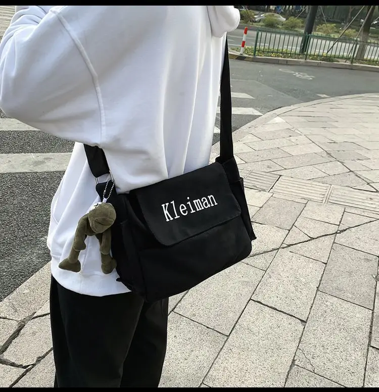 Men's Canvas Shoulder Bag K-Style Crossbody — feature 9