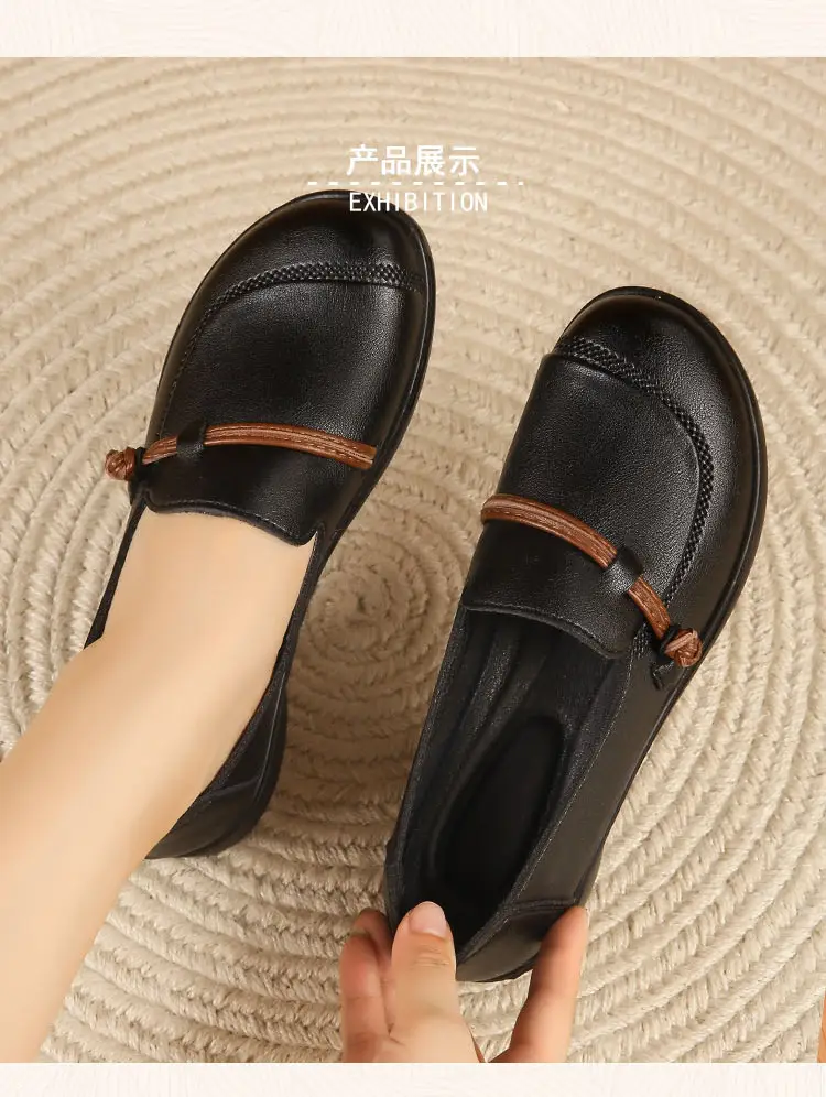 Soft-Soled, Soft-Surface Mom Shoes, Elegant Large-Size Women's Shoes, Summer Breathable and Comfortable Flat-Soled Shoes That Don'T Tire Your Feet, Slip-On Shoes for Women — feature 13