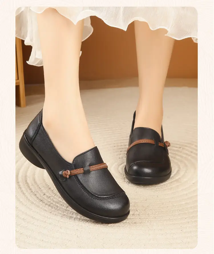 Soft-Soled, Soft-Surface Mom Shoes, Elegant Large-Size Women's Shoes, Summer Breathable and Comfortable Flat-Soled Shoes That Don'T Tire Your Feet, Slip-On Shoes for Women — feature 17
