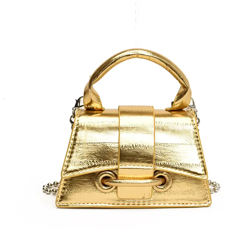 2024 Gold Crocodile Strap Women's Shoulder Bag - Image 3