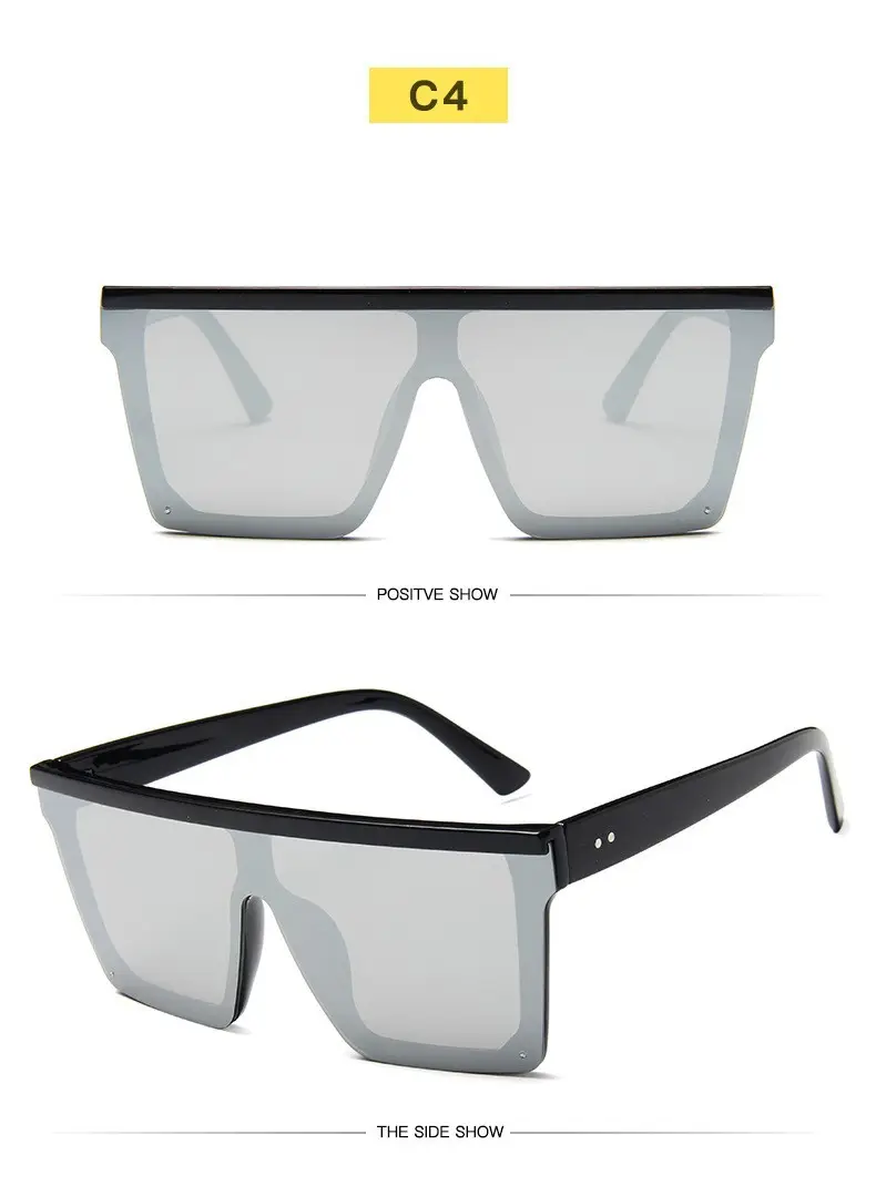 Black Gradient Sunglasses for Women Men Large Frame — feature 11