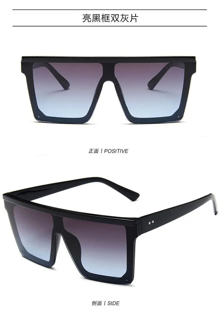 Black Gradient Sunglasses for Women Men Large Frame — feature 12