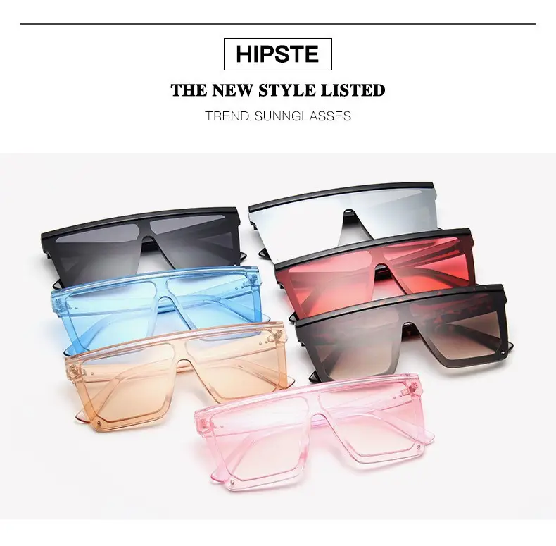 Black Gradient Sunglasses for Women Men Large Frame — feature 6
