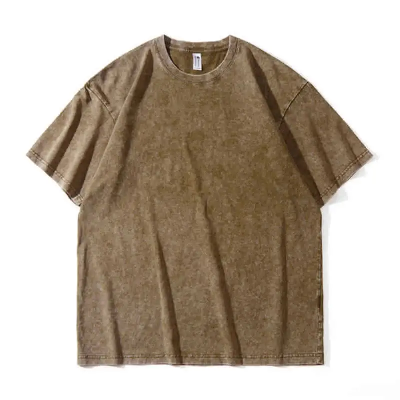 Men Grey Heavyweight Cotton T-Shirt 230g Washed - Image 2