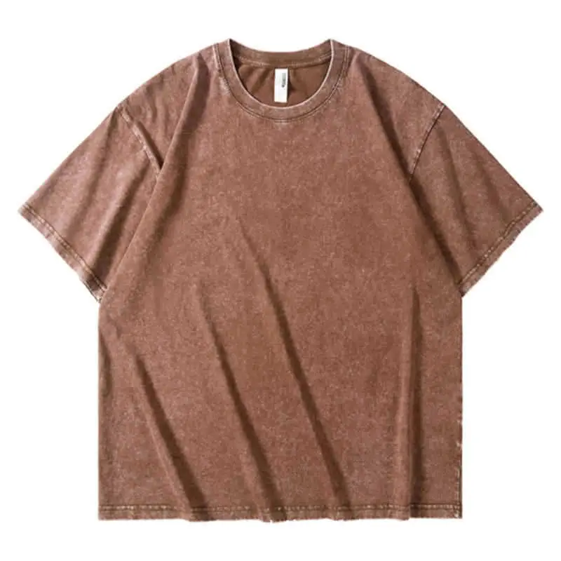 Men Grey Heavyweight Cotton T-Shirt 230g Washed - Image 6
