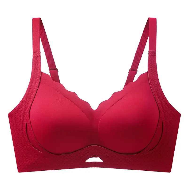 Black Traceless Non-Rims Pull-Up Bra Women - Image 5