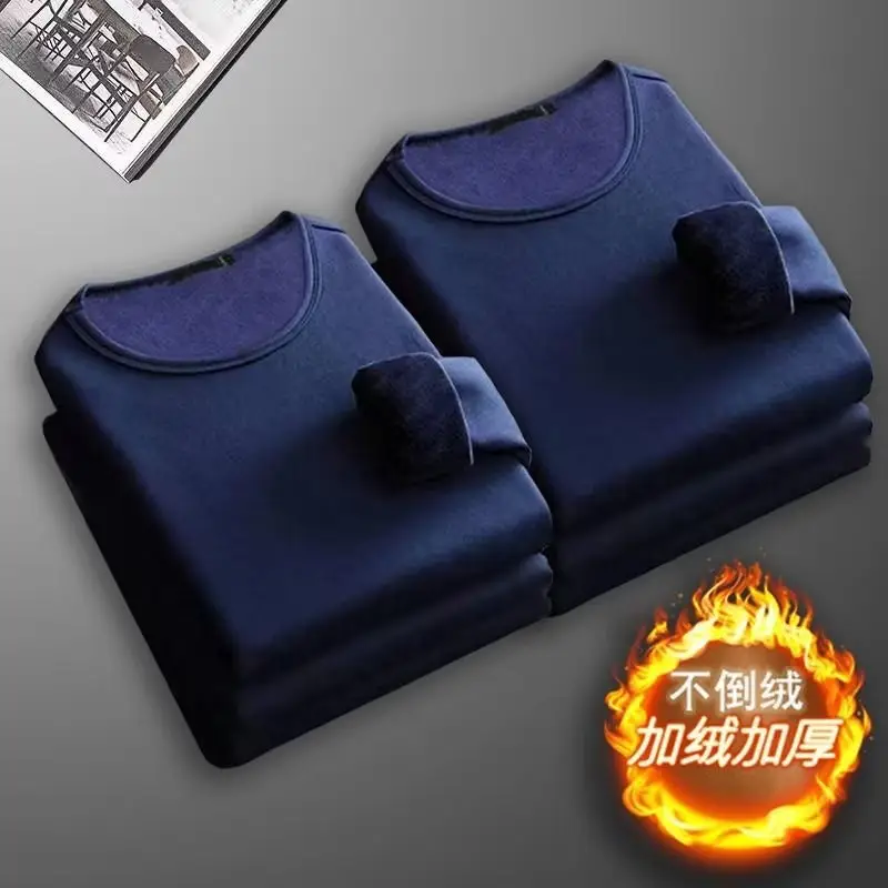 Velvet Round Neck Sweatshirt for Boys Navy Blue — feature 6