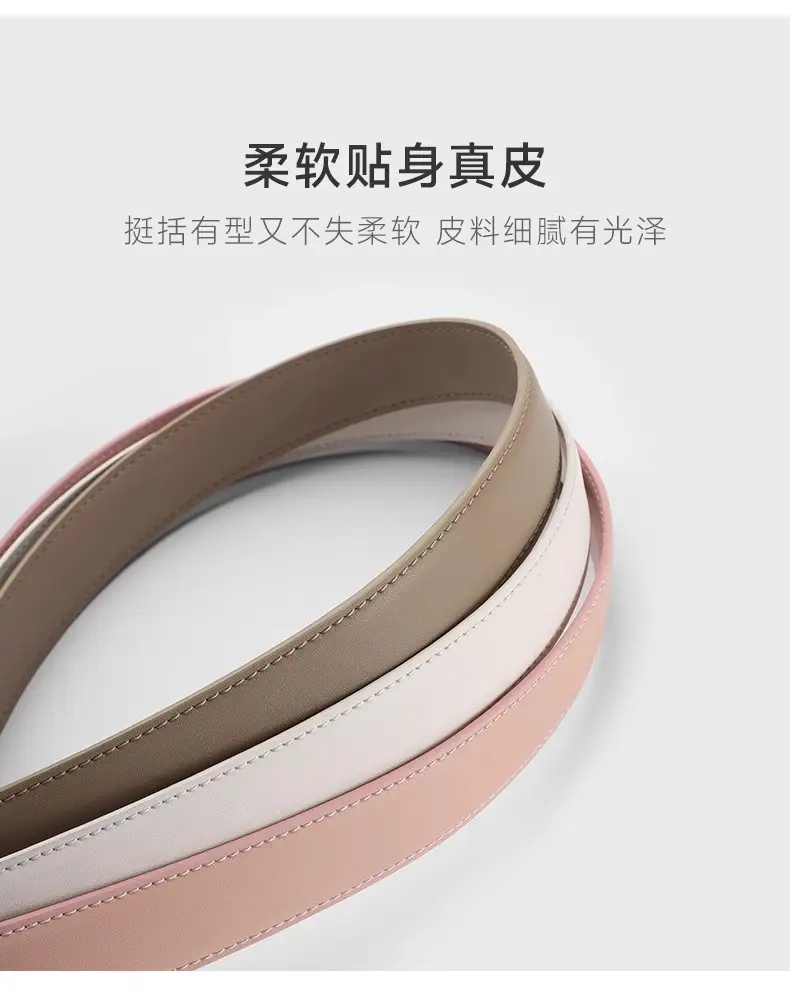 Women Genuine Leather Belt with Gold Buckle Black Slimming Look — feature 26