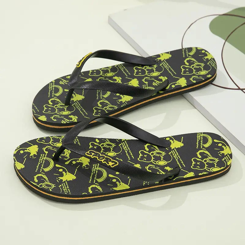 New Sandals for Summer Outer Wear, Men's Flip-Flops, Men's Slippers, Printed Beach Slippers, Comfortable and Breathable - Image 7