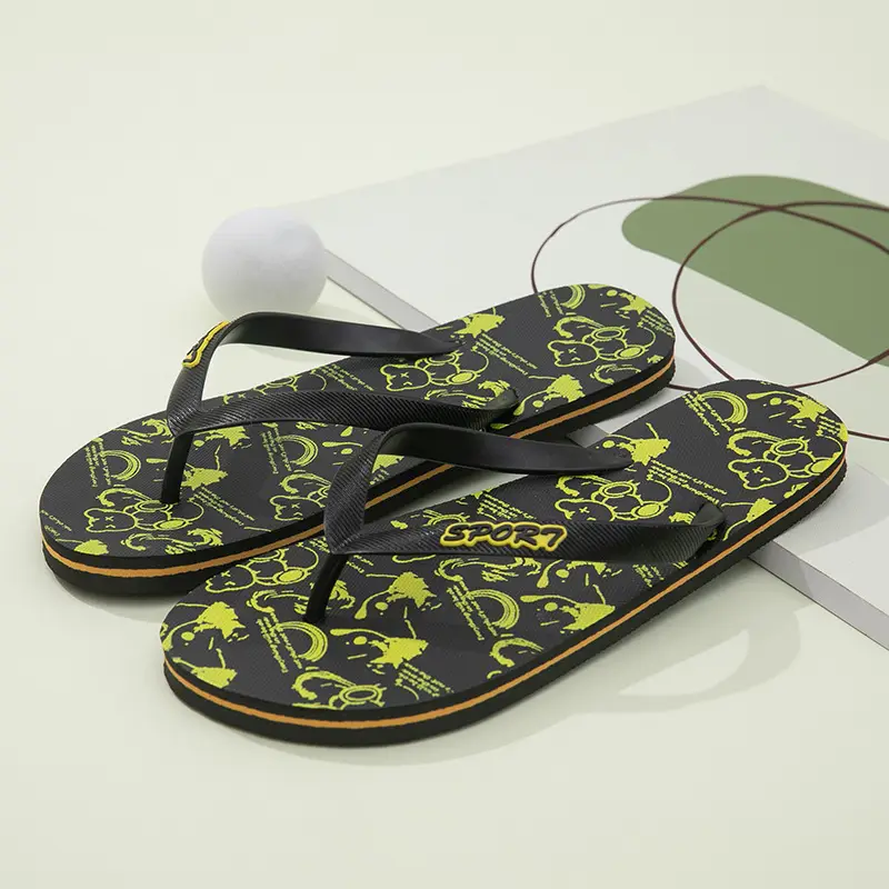 New Sandals for Summer Outer Wear, Men's Flip-Flops, Men's Slippers, Printed Beach Slippers, Comfortable and Breathable — feature 10