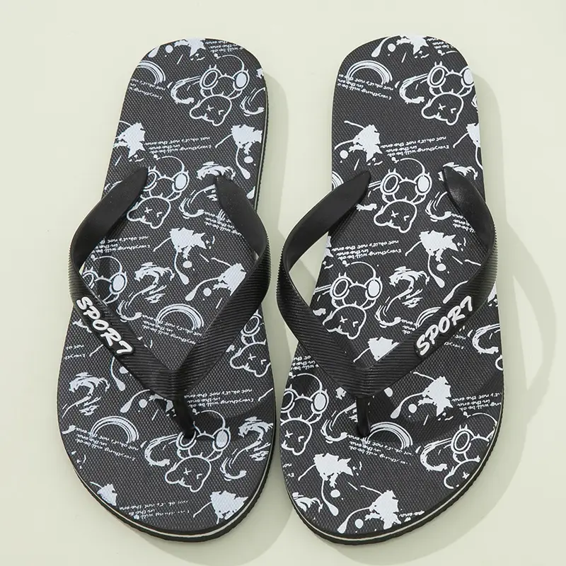 New Sandals for Summer Outer Wear, Men's Flip-Flops, Men's Slippers, Printed Beach Slippers, Comfortable and Breathable — feature 12