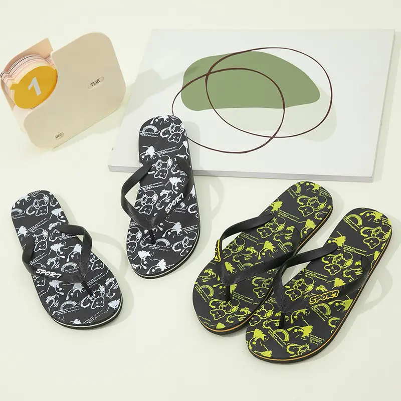 New Sandals for Summer Outer Wear, Men's Flip-Flops, Men's Slippers, Printed Beach Slippers, Comfortable and Breathable — feature 8