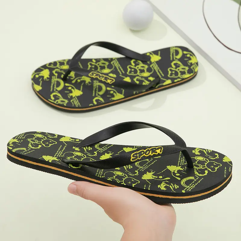 New Sandals for Summer Outer Wear, Men's Flip-Flops, Men's Slippers, Printed Beach Slippers, Comfortable and Breathable - Image 2