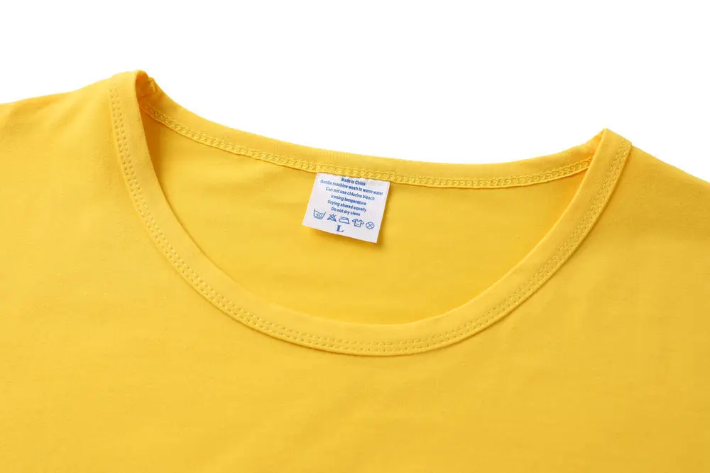 Men's Yellow Silk Collar T-Shirt Overalls Set — feature 10