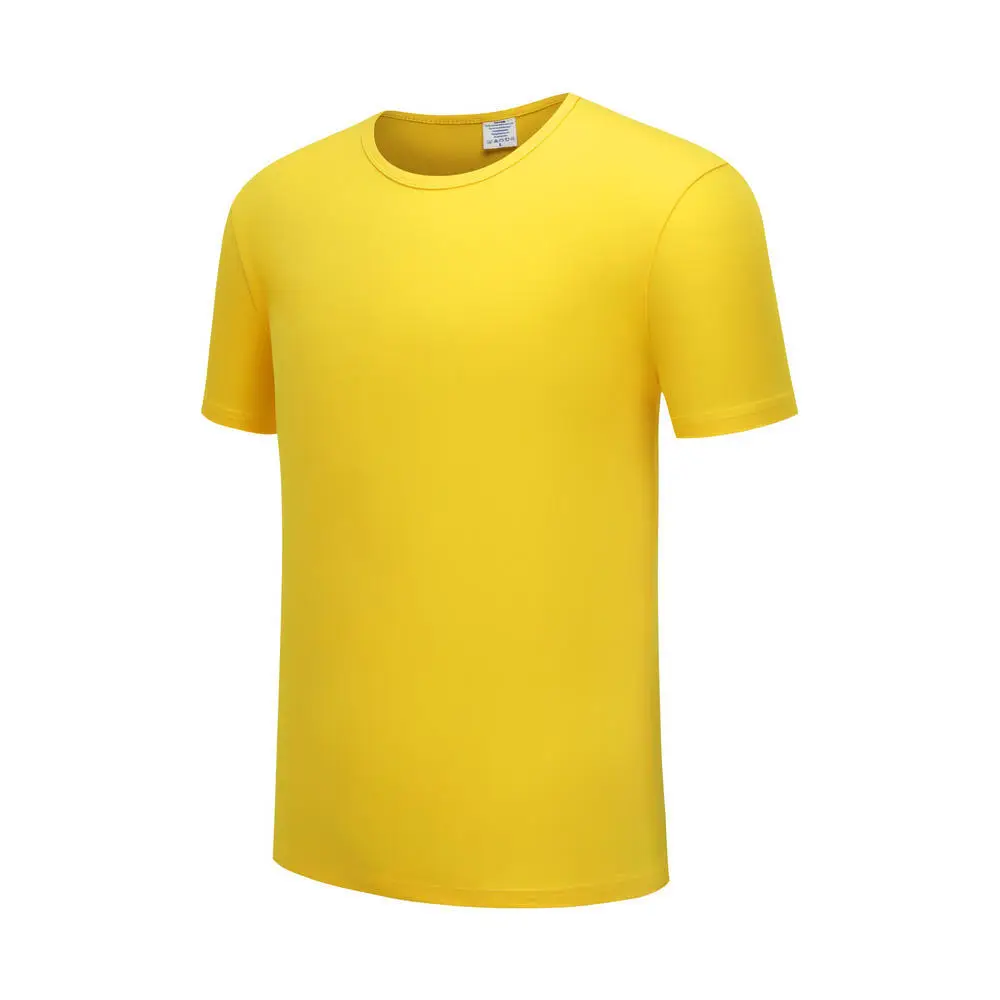 Men's Yellow Silk Collar T-Shirt Overalls Set — feature 17