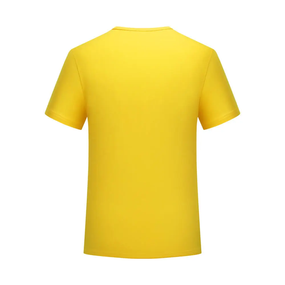 Men's Yellow Silk Collar T-Shirt Overalls Set — feature 18