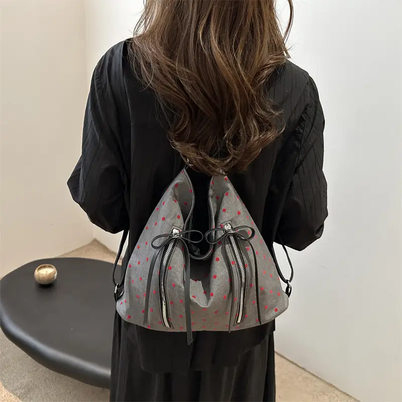 Casual Commuter Polka Dot Shoulder Tote Bag 2024 - Image 8