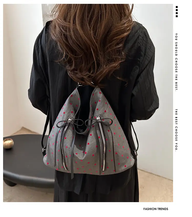 Casual Commuter Polka Dot Shoulder Tote Bag 2024 — feature 1