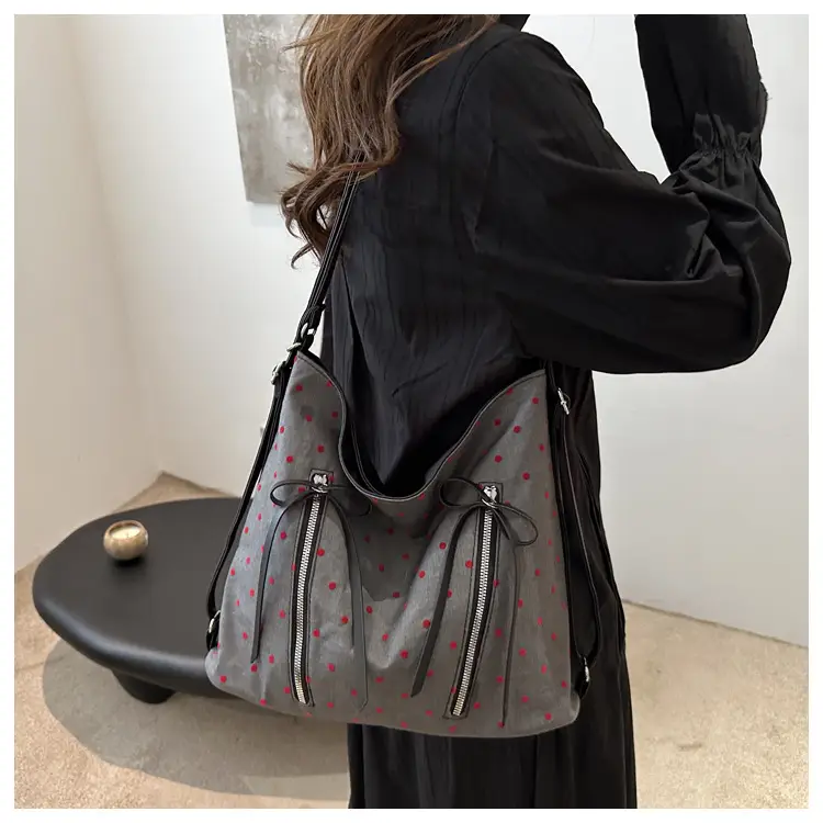 Casual Commuter Polka Dot Shoulder Tote Bag 2024 — feature 11