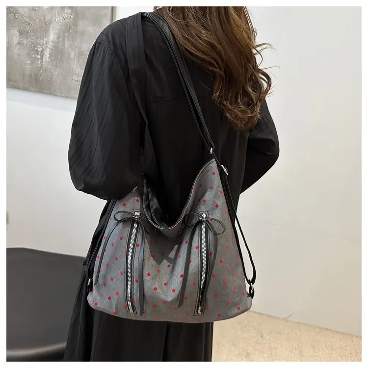 Casual Commuter Polka Dot Shoulder Tote Bag 2024 — feature 12