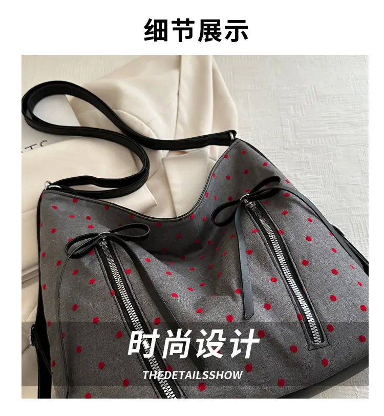 Casual Commuter Polka Dot Shoulder Tote Bag 2024 — feature 3