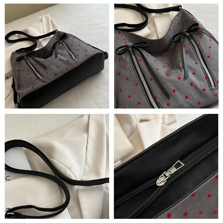 Casual Commuter Polka Dot Shoulder Tote Bag 2024 — feature 8