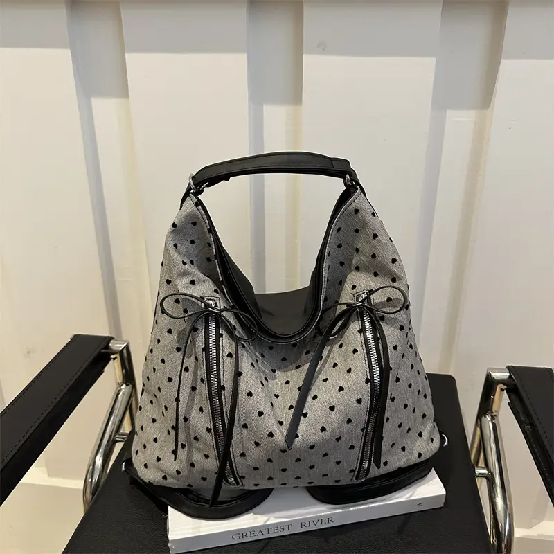 Casual Commuter Polka Dot Shoulder Tote Bag 2024 - Image 3