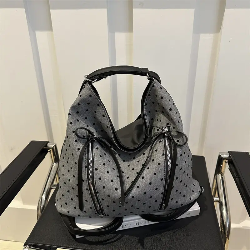 Casual Commuter Polka Dot Shoulder Tote Bag 2024 - Image 4
