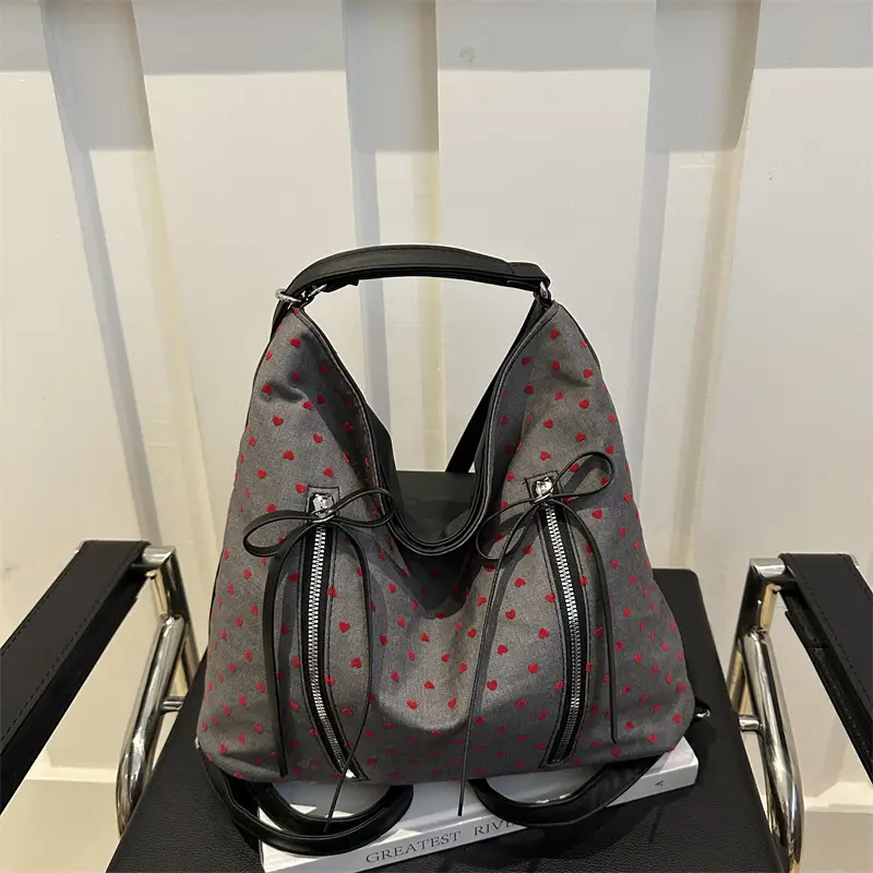 Casual Commuter Polka Dot Shoulder Tote Bag 2024 - Image 5
