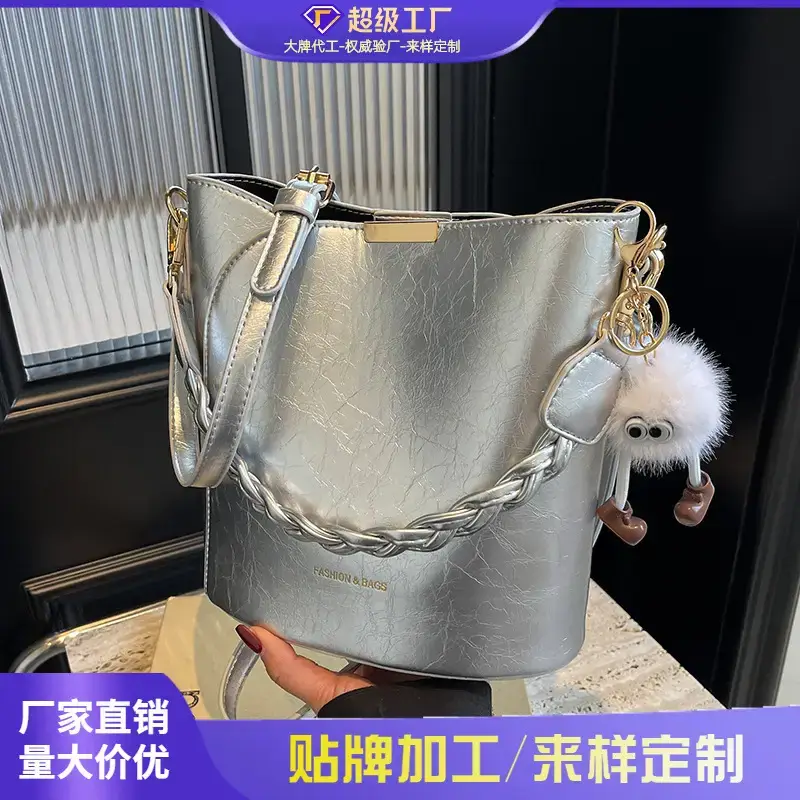 Pink High-End Bucket Bag for Women 2026 - Image 5