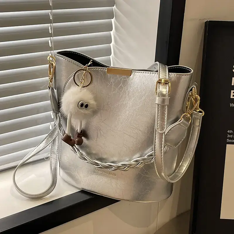 Pink High-End Bucket Bag for Women 2026 - Image 6