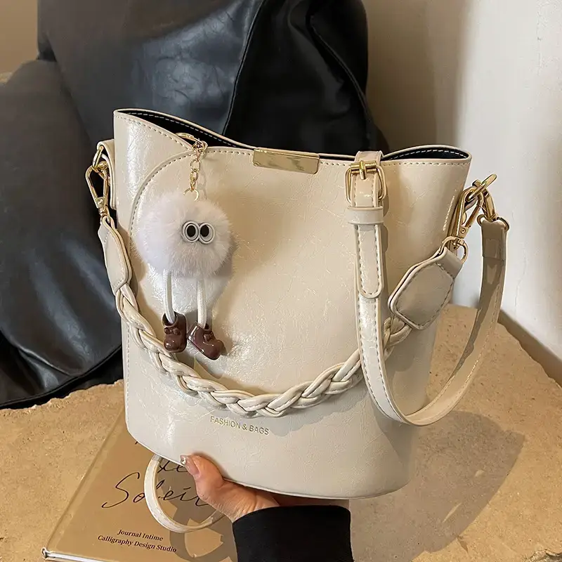 Pink High-End Bucket Bag for Women 2026 - Image 2