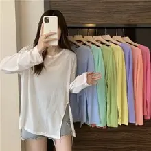 Navy Blue Slim Fit Long Sleeve T-Shirt for Women — feature 27