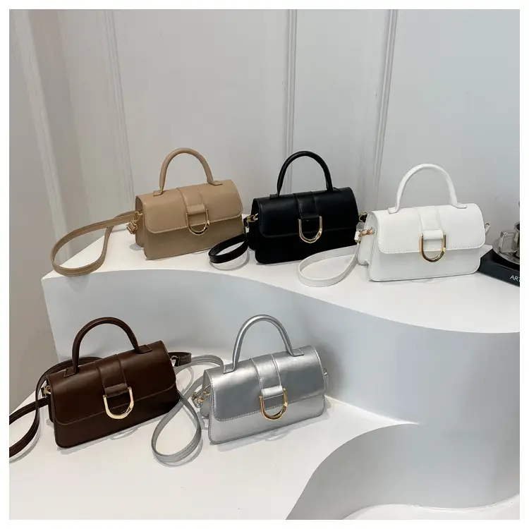 Elegant Women's Shoulder Crossbody Bag Silver Gold Clasp - Image 7