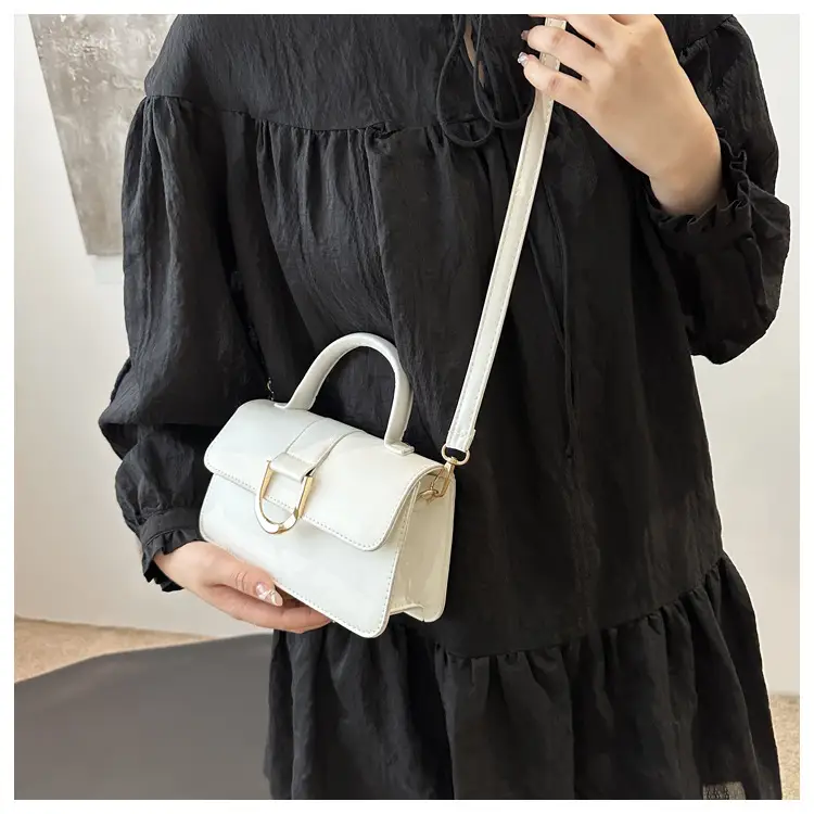 Elegant Women's Shoulder Crossbody Bag Silver Gold Clasp — feature 13