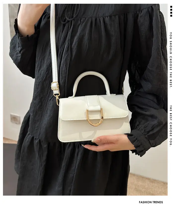 Elegant Women's Shoulder Crossbody Bag Silver Gold Clasp — feature 2